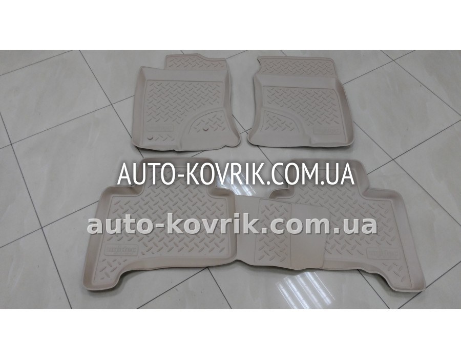 Полімерні килими салону для Тойоты LC 120 2002-2009 бежеві — додаткове фото