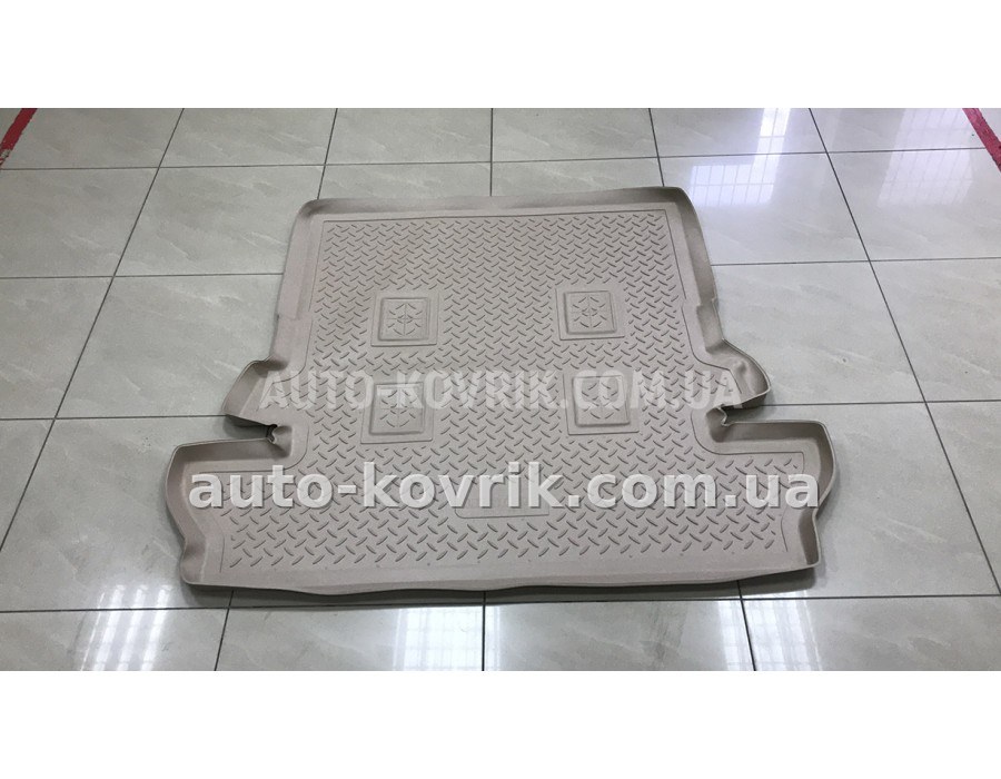 Килим в багажник Toyota Land Cruiser 200 семиместный 2007-> бежевый полимер — додаткове фото