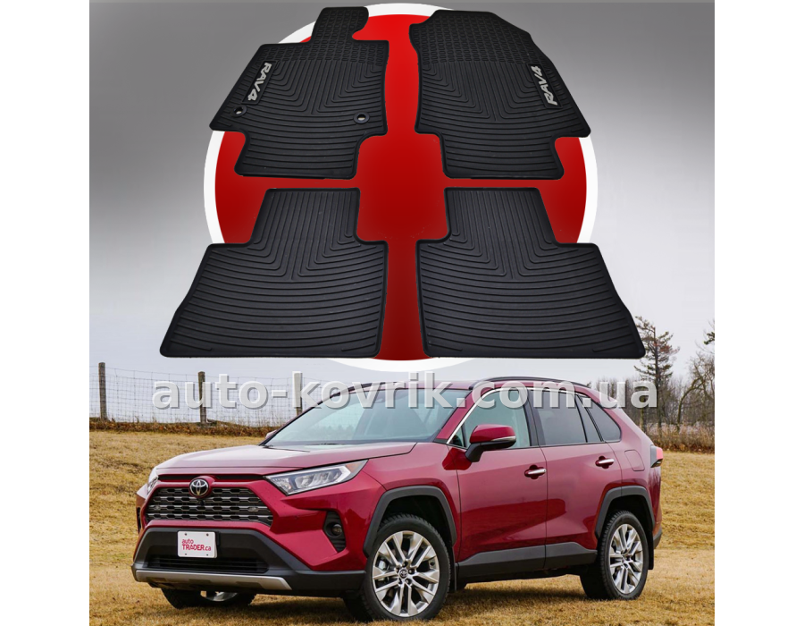 Toyota Rav4 Європа/USA 2019-2024 Оригінальні гумові килимки в салон HAVOC — додаткове фото