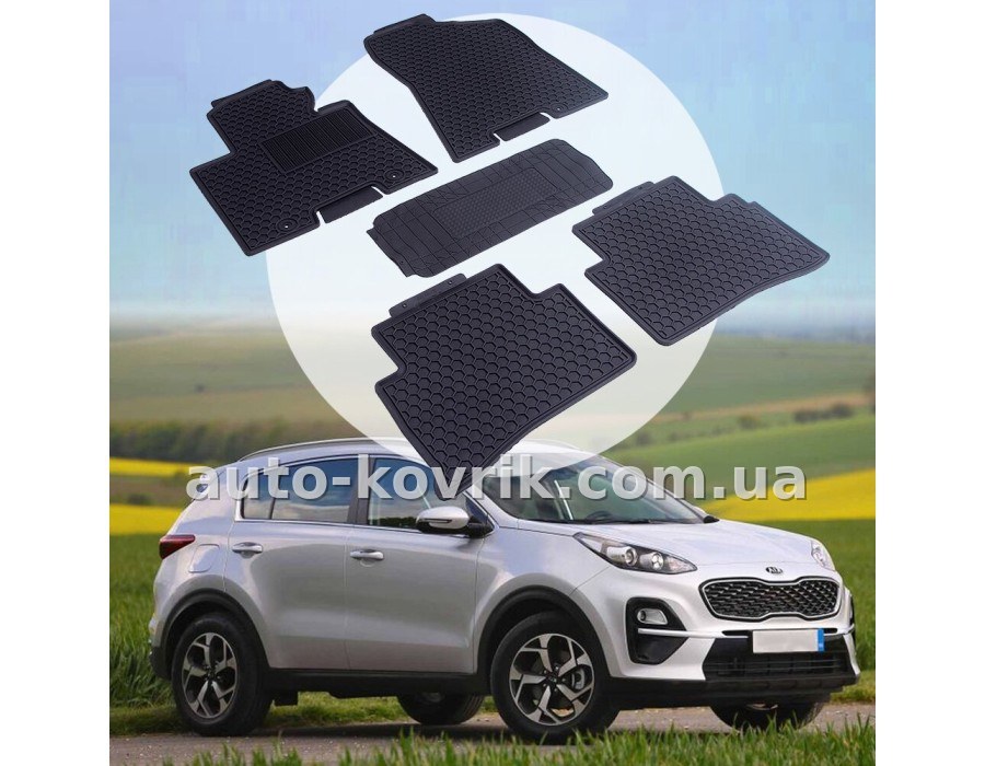 Kia Sportage c 2015 Оригінальні килимки HAVOC гумові в салон повний комплект — додаткове фото