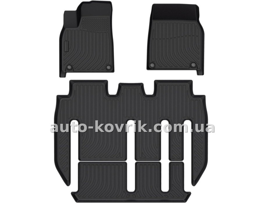 Всепогодні килимки в салон Tesla Model X 2022-2024 7 Seater Havoc™ Maximum Coverage