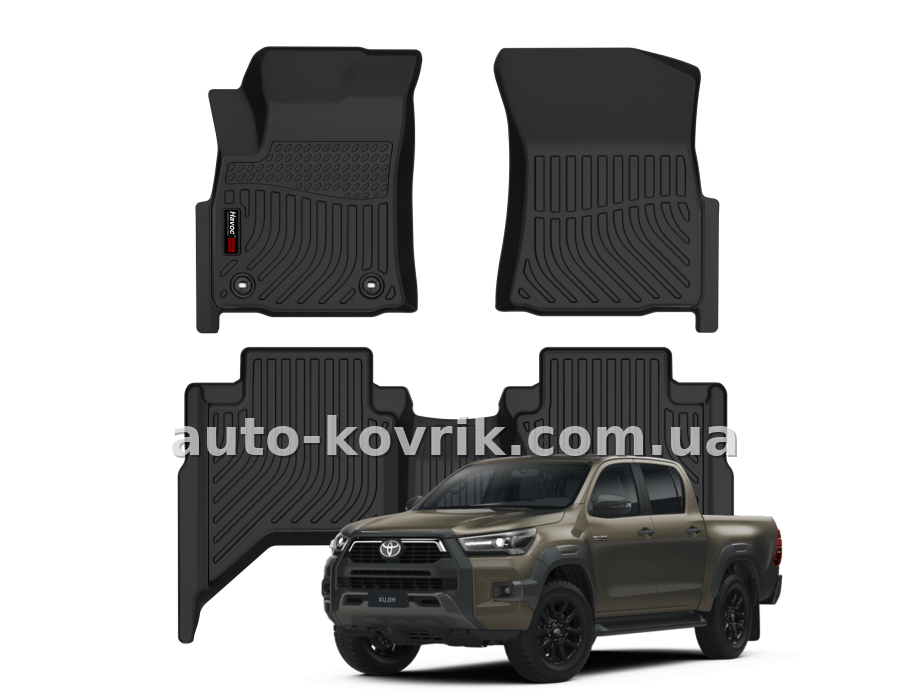 Всепогодні килимки в салон Toyota Hilux Revo 2015-2025 Havoc™ Maximum Coverage — додаткове фото