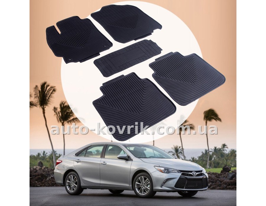 Toyota Camry 50 & 55 c 2011 по 2017 Оригінальні килимки HAVOC гумові в салон повний комплект — додаткове фото