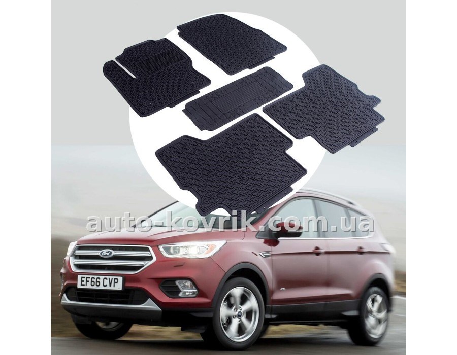 Ford Kuga з 2012-2019 Оригінальні килимки HAVOC гумові в салон — додаткове фото