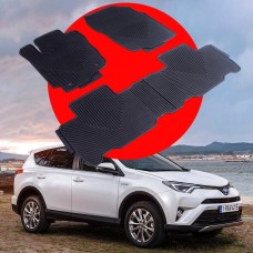 Toyota Rav-4 c 2012 по 2019 Оригінальні килимки HAVOC гумові в салон повний комплект