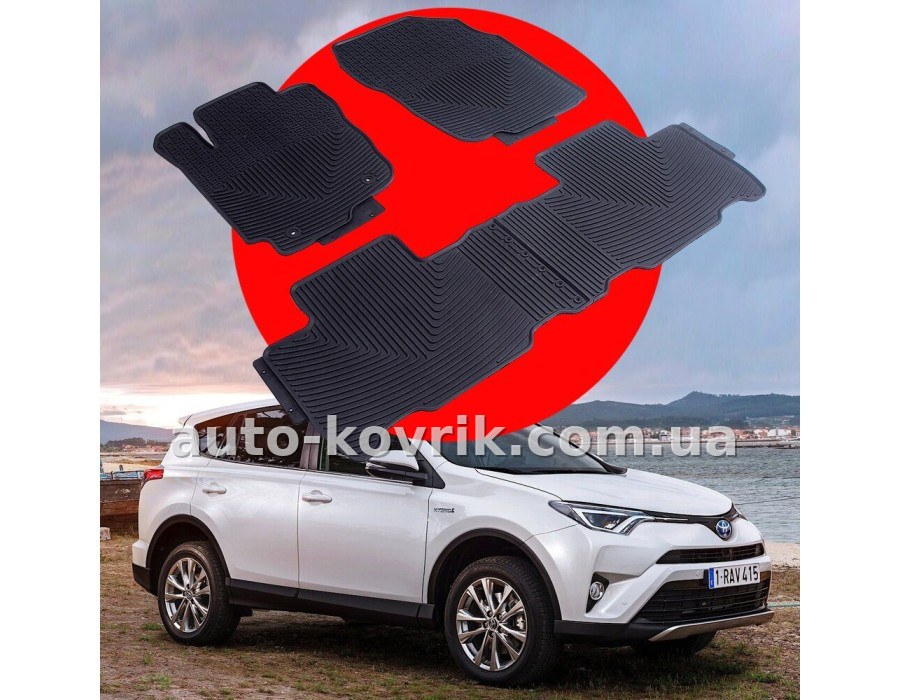 Toyota Rav-4 c 2012 по 2019 Оригінальні килимки HAVOC гумові в салон повний комплект — додаткове фото