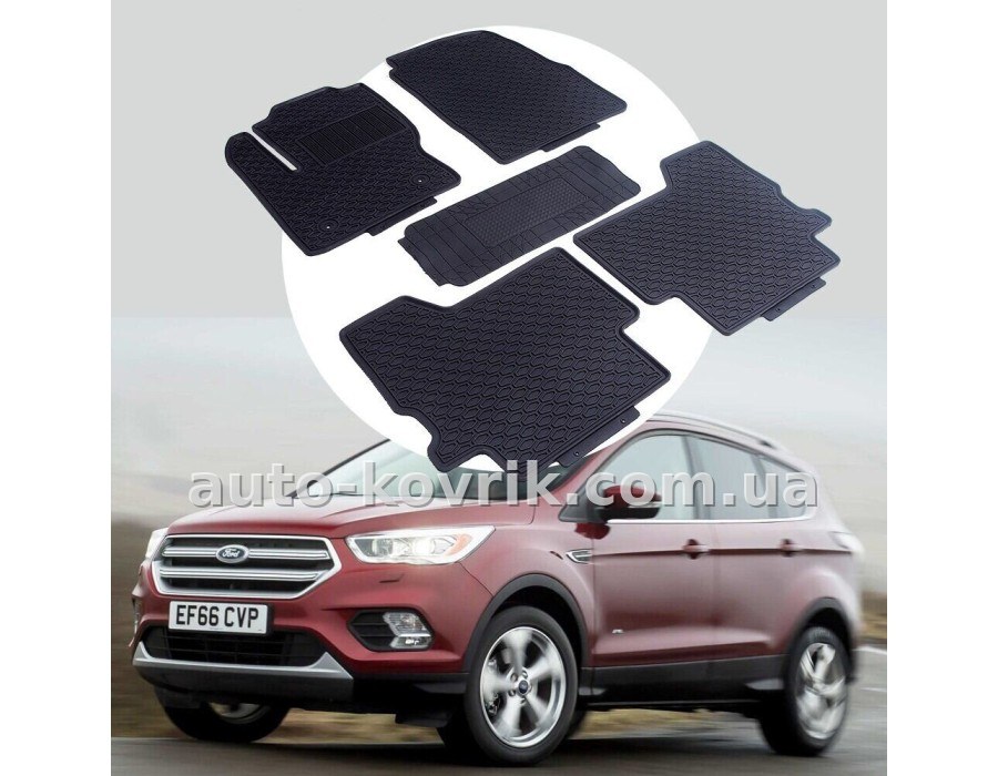 Ford Escape з 2012 по 2019 Оригінальні килимки HAVOC гумові в салон повний комплект — додаткове фото