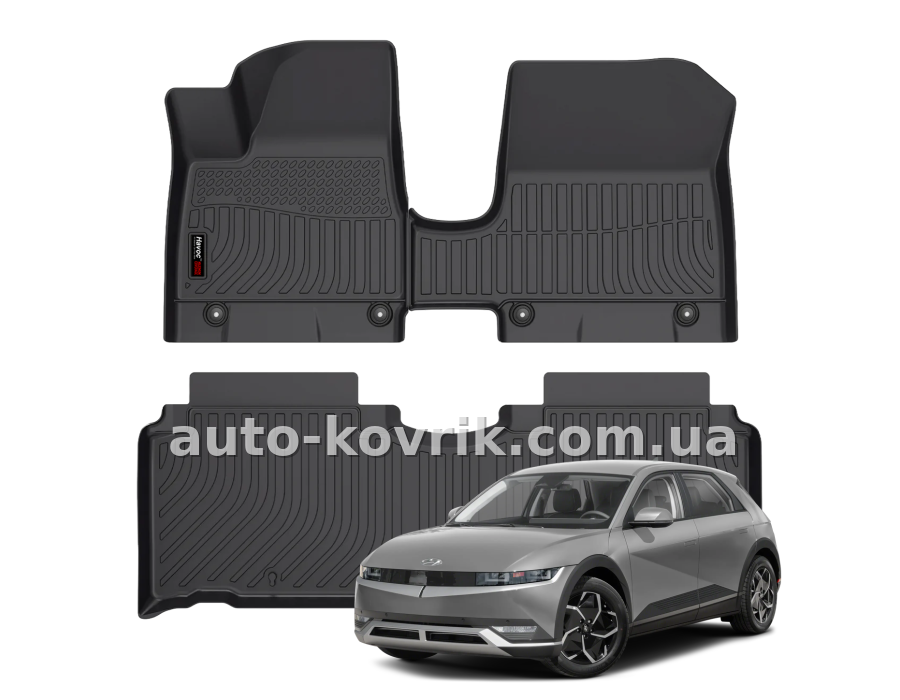Всепогодні килимки в салон Hyundai Ioniq 5 нерухома центральна консоль 2022-2026 Havoc™ Maximum Coverage — додаткове фото