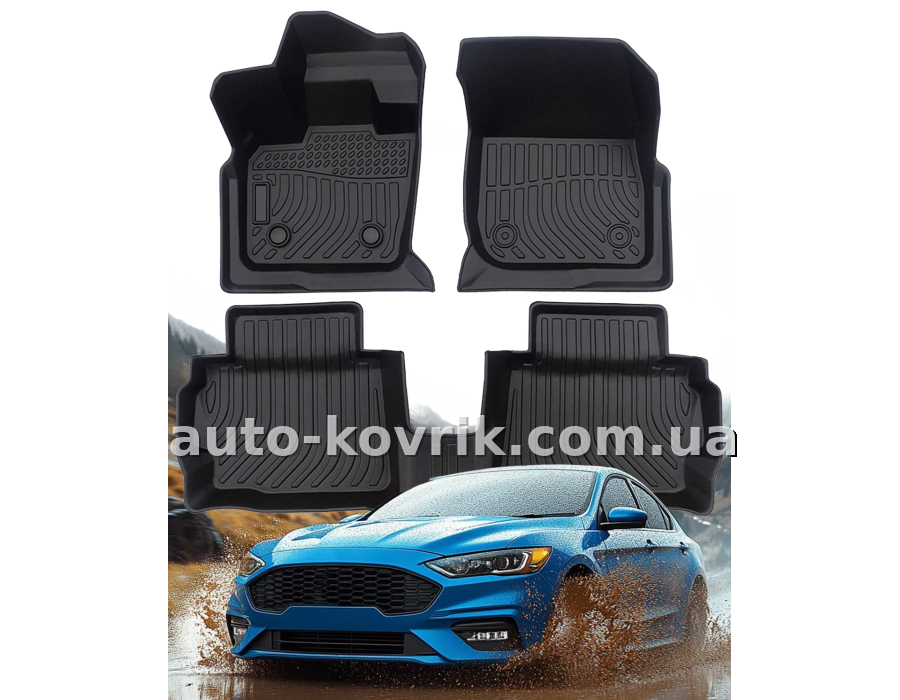 Всепогодні килимки в салон Ford Fusion 2017-2020 Havoc™ Maximum Coverage — додаткове фото