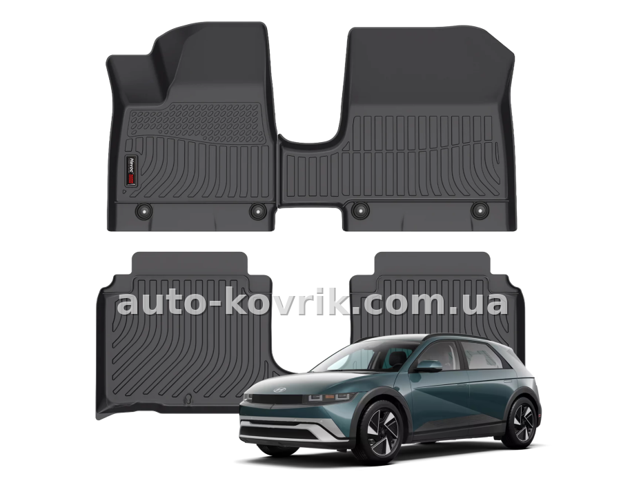 Всепогодні килимки в салон Hyundai Ioniq 5 з рухомою центральною консоллю 2022-2026 Havoc™ Maximum Coverage — додаткове фото
