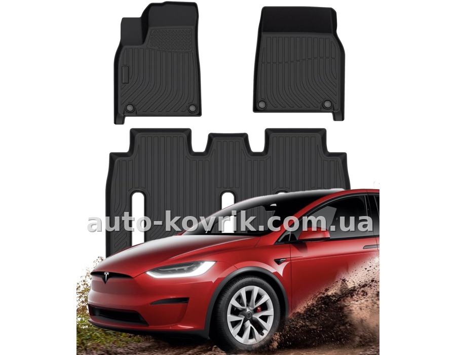 Всепогодні килимки в салон Tesla Model X 2022-2024 7 Seater Havoc™ Maximum Coverage — додаткове фото