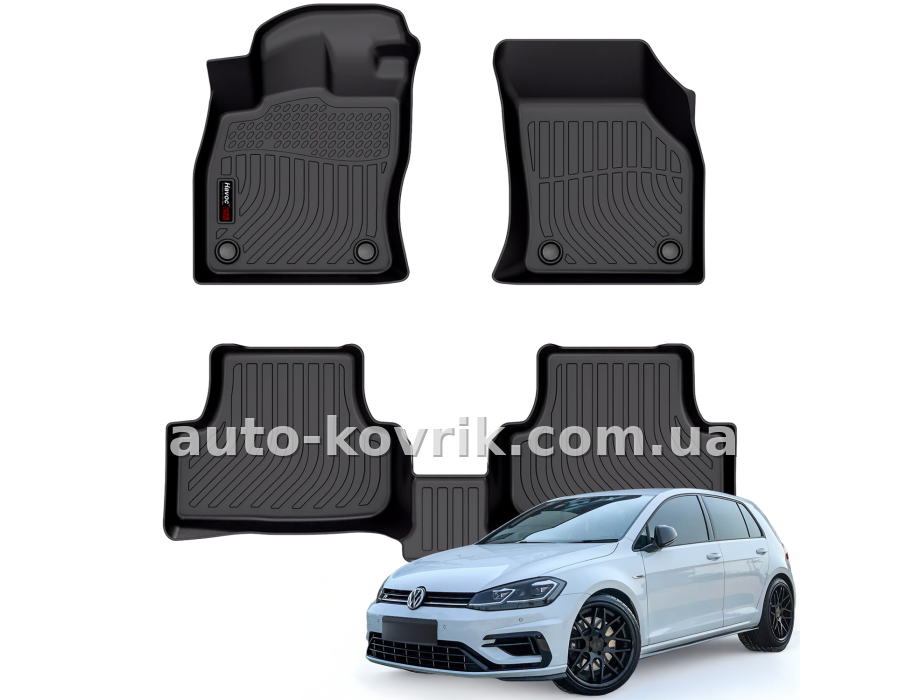 Всепогодні килимки в салон Volkswagen Golf MK7 2015-2021 Havoc™ Maximum Coverage — додаткове фото