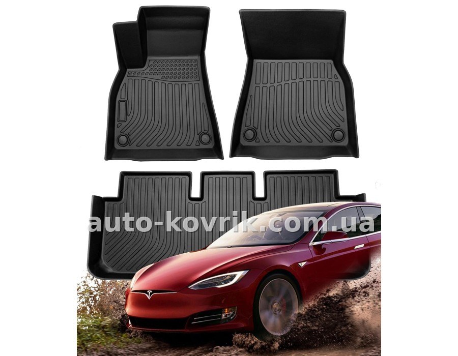 Всепогодні килимки в салон Tesla Model S 2021-2024 Havoc™ Maximum Coverage — додаткове фото