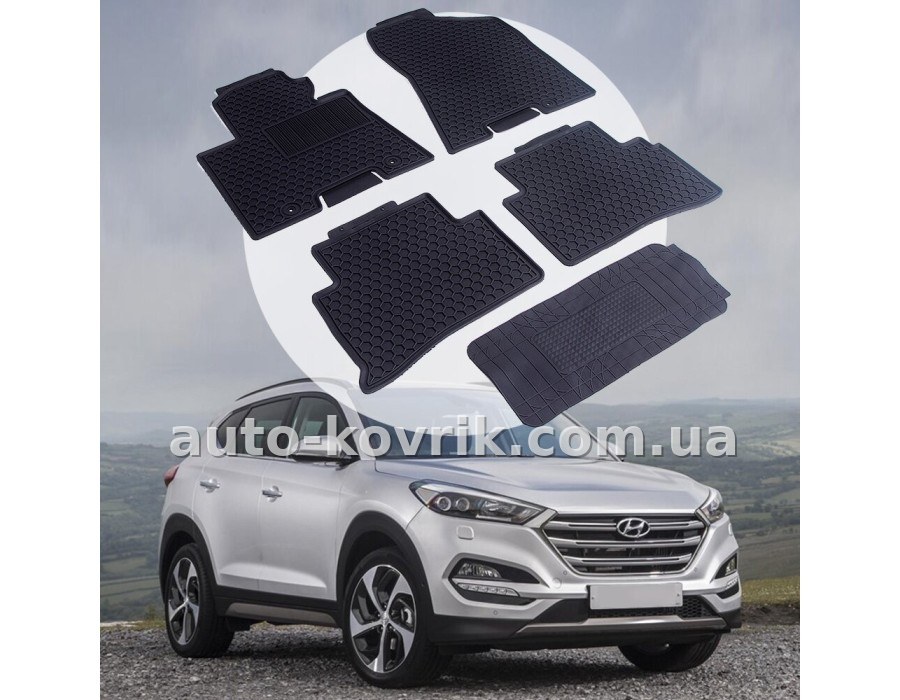 Hyundai Tucson c 2015 Оригінальні килимки HAVOC гумові в салон повний комплект — додаткове фото