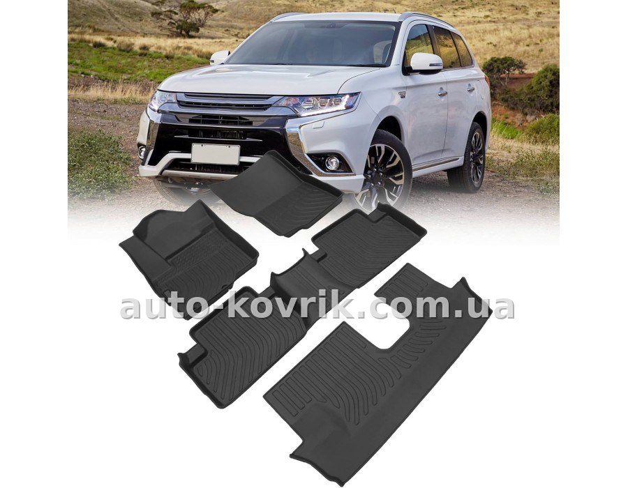 Всепогодні килимки в салон Mitsubishi Outlander 7 місць 2012-2021 Havoc™ Maximum Coverage — додаткове фото