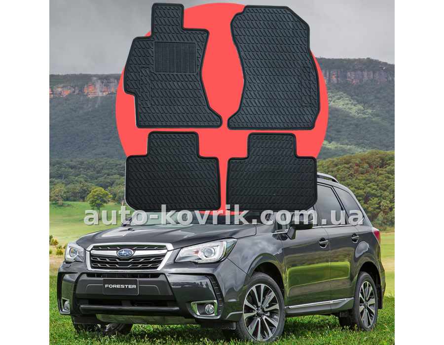 Subaru Forester 2013-2018 Оригінальні килимки HAVOC гумові в салон повний комплект — додаткове фото